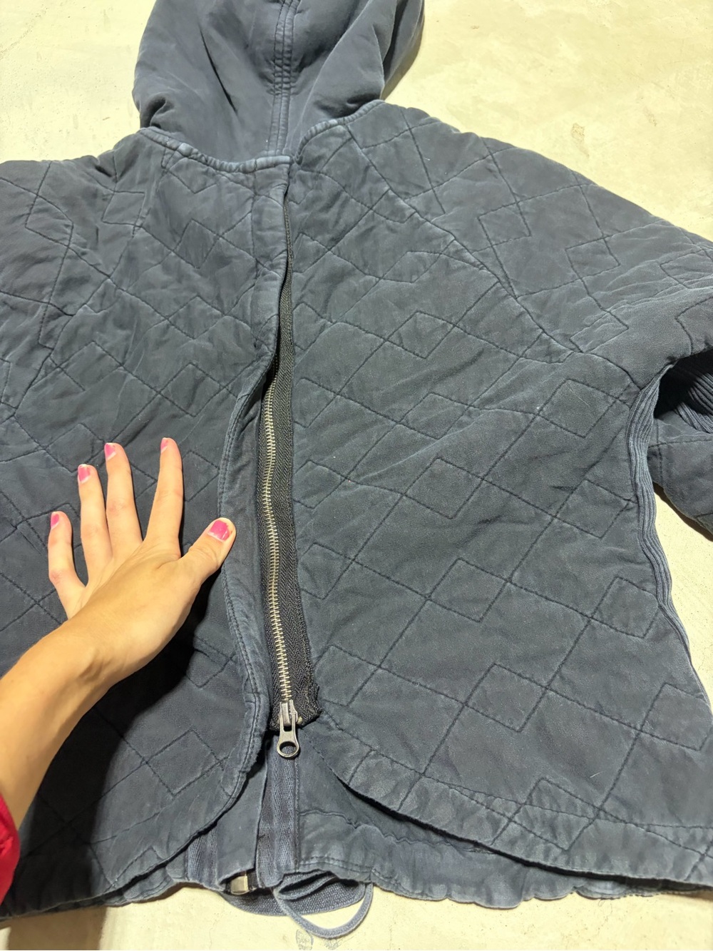 Free people Quilted Hooded Jacket small back zip - Picture 6 of 7